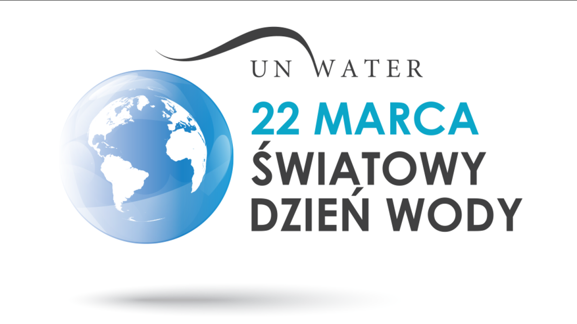 Grafika z rysnkiem planety Ziemi i napisem 22 marca Swiatowy Dzień Wody